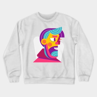 Abstract Portrait Shapes Person Crewneck Sweatshirt